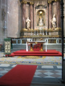 The altar in the Cathedral