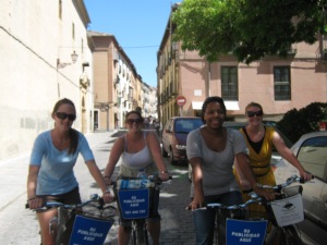 The chicas and our bikes, taken by our Ga. friends
